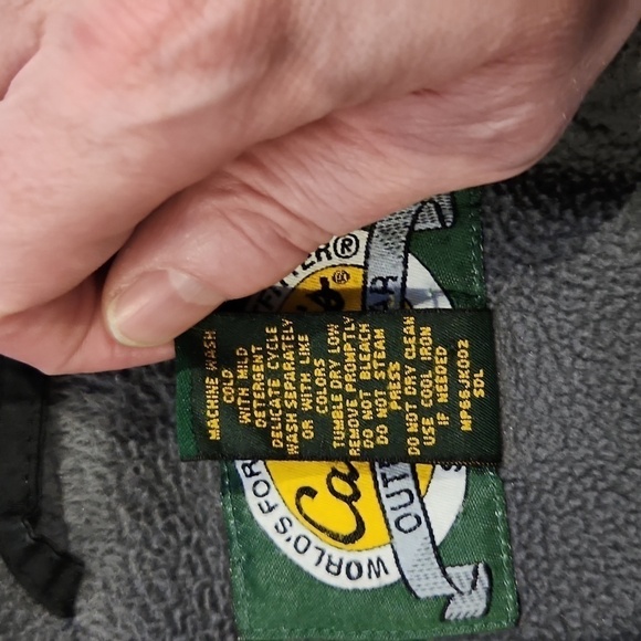 Cabela's Outdoor Gear Black With Gray Liner Winter Coat - Picture 6 of 9